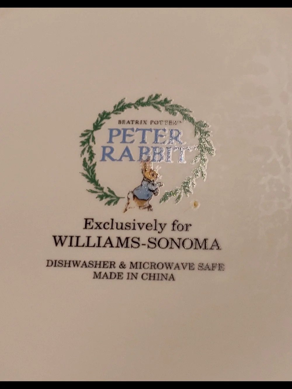 Williams-Sonoma Peter Rabbit Ceramic Bowl